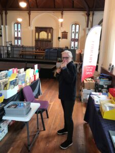 Wendy, Leader of the Friends of the Library at a Clunes Book Sale